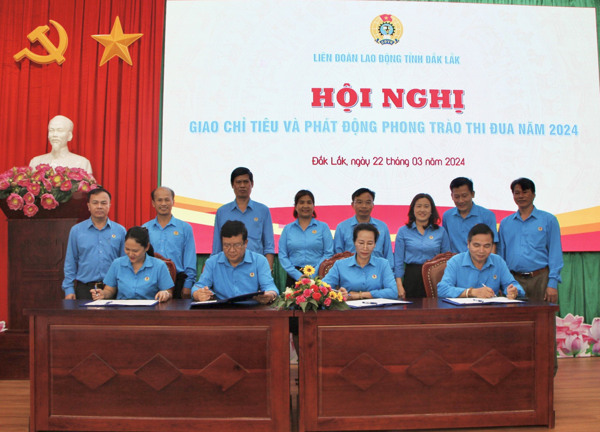 Liên đoàn Lao động tỉnh giao chỉ tiêu phát triển đoàn viên và phát động phong trào thi đua năm 2024