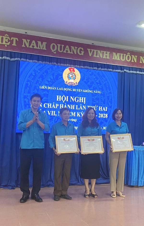 Liên đoàn Lao động Huyện Krông Năng  tổ chức Hội nghị Ban Chấp hành lần thứ hai, nhiệm kỳ 2023 - 2028