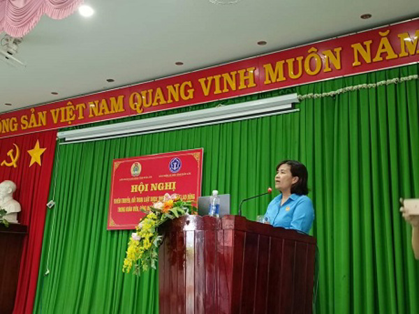 HỘI NGHỊ TUYÊN TRUYỀN, ĐỐI THOẠI LUẬT BHXH, BHYT VÀ PHÁP LUẬT LAO ĐỘNG, TRONG ĐOÀN VIÊN, CÔNG NHÂN LAO ĐỘNG  NĂM 2023 TẠI THỊ XÃ BUÔN HỒ