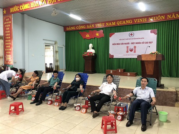 Buôn Đôn hưởng ứng ngày Hội hiến máu tình nguyện