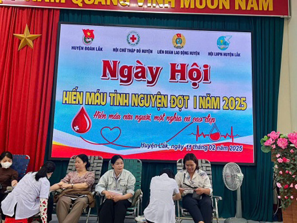 Huyện Lắk Tổ chức ‘’Hiến máu tình nguyện’’ đợt I năm 2025