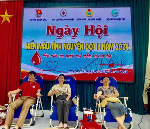 Huyện Lắk tổ chức Ngày hội hiến máu tình nguyện đợt 2 năm 2024